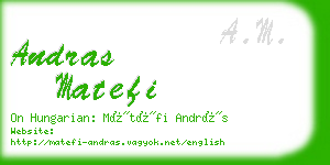 andras matefi business card